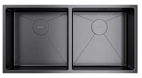 Кухонная мойка Omoikiri Taki 86-2-U/IF-GM (4993793) вороненая сталь