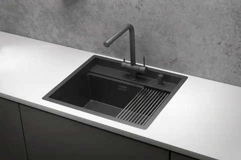 Кухонная мойка Granula KS-6051 (600*510) Черный Матовый